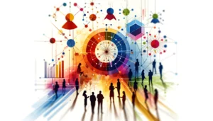 Abstract image of diverse hiring